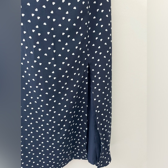 Francesca's Collections Navy and White Midi Dress - Picture 4 of 6